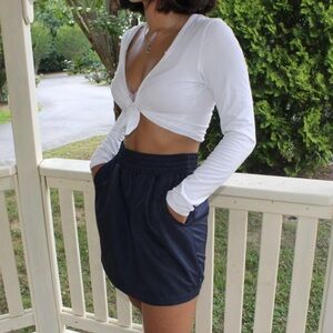 American Apparel navy mini skirt